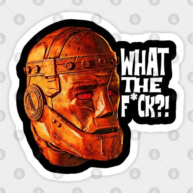 WTF Robot Man White Text Sticker by TheDarkNateReturns